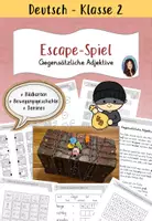 Vorschau - Arbeitsblätter - Escape-Spiel - Gegensätzliche Adjektive - Deckblatt