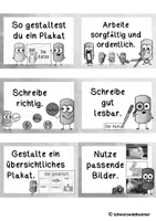 Vorschau - Arbeitsblätter - Wie gestalte ich ein Plakat? Tafelmaterial und Übersicht - Seite 1