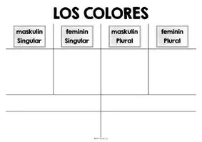 Vorschau - Arbeitsblätter - Los colores - Grammatik (Legeübung) - Seite 2