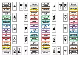 Vorschau - Arbeitsblätter - Los colores - Grammatik (Legeübung) - Seite 3
