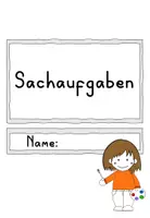 Vorschau - Arbeitsblätter - Sachaufgaben - Seite 1