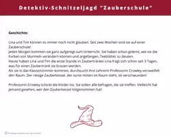 Vorschau - Stundenentwürfe - Detektiv-Schnitzeljagd, Detektiv-Spiel "Zauberschule" - Seite 2
