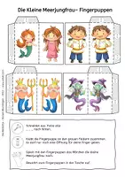 Aperçu - Matériel pour travaux manuels / dessin - Marionnettes à doigt: La petite Sirène (Allemand) - Page 2