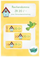 Vorschau - Spiele - Rechendomino / Frühling / ZR 20 / Subtraktion - Deckblatt