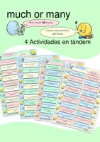 Vista previa - Juegos / Gamificación - Actividades en tándem much OR many - Inglés - Portada