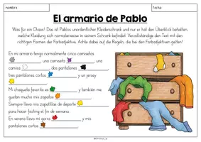 Vorschau - Arbeitsblätter - Los colores y la ropa - Arbeitsblatt 1 - Seite 2