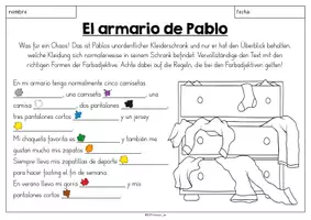 Vorschau - Arbeitsblätter - Los colores y la ropa - Arbeitsblatt 1 - Seite 3