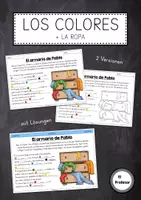 Vorschau - Arbeitsblätter - Los colores y la ropa - Arbeitsblatt 1 - Deckblatt