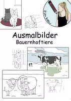 Vorschau - Mal- und Bastelvorlagen - Ausmalbilder - Bauernhoftiere - Deckblatt