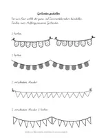 Vorschau - Arbeitsblätter - Muster erfinden und fortsetzen - Fasching, Geburtstag, Feier SAS - Seite 1