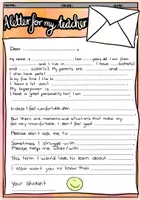Vorschau - Arbeitsblätter - A letter to my teacher - Brief / Kennenlerntage / erste Englischstunde - Deckblatt