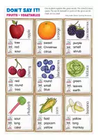 Vista previa - Juegos / Gamificación - fruits and vegetables (food) game English / Inglés "Don´t say it" - página 3
