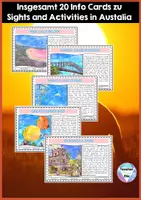 Vorschau - Unterrichtsreihen - Australia BUNDLE - booklet, digital notebook, virtual roadtrip, interactive powerpoint, fantasy vacation, info cards, flashcards & quiz | Holiday Activity - Seite 2