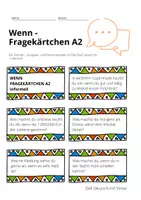 Vorschau - Spiele - DaF/DaZ - Wenn- Sätze A2 Fragekarten - 21 Fragen (du+Sie) - Seite 1