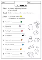 Vorschau - Arbeitsblätter - Los colores y la ropa - Arbeitsblatt 2 - Seite 1
