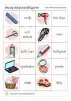 Aperçu - Jeux - beauty and personal hygiene English / Anglais matching cards game - Page 3