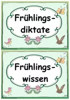 Vorschau - Stationenlernen - Texte Diktate Frühling Wissen Lesen Grundschule Klasse 2-4 Karteikarten - Seite 2