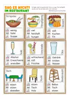 Aperçu - Jeux - im Restaurant Deutsch DAZ Wortschatz Sag es nicht! Spiel - Page 3