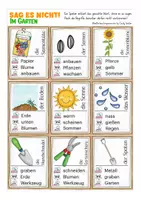 Aperçu - Jeux - Sag es nicht! Im Garten Deutsch / Allemand Spiel - Page 1