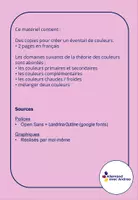 Vorschau - Arbeitsblätter - Français : fabriquer son éventail des couleurs - Seite 2