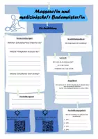 Vista previa - Hojas de trabajo - Perfil de la profesión "masajista" (alemán) - página 1