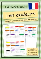 Vorschau - Arbeitsblätter - Les couleurs / Farben im Französischen (Französisch) - Deckblatt