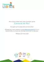 Aperçu - Jeux - Cahier de jeux et activités enfant - Le carnaval de Rio - Page 1