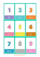 Aperçu - Cartes / Images - Flashcards (anglais) - Chiffres et nombres - Page de couverture