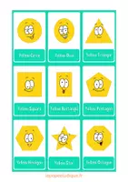 Aperçu - Cartes / Images - Flashcards (anglais) - Formes et couleurs - Page 1