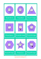 Aperçu - Cartes / Images - Flashcards (anglais) - Formes et couleurs - Page 2