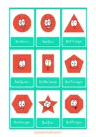 Aperçu - Cartes / Images - Flashcards (anglais) - Formes et couleurs - Page 3