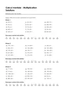 Aperçu - Feuilles d'exercices - Arithmétique mentale - Multiplication - différentes feuilles d'exercices, jeux et fiches - Page 2