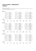 Aperçu - Feuilles d'exercices - Arithmétique mentale - Multiplication - différentes feuilles d'exercices, jeux et fiches - Page 2