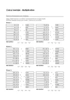 Aperçu - Feuilles d'exercices - Arithmétique mentale - Multiplication - différentes feuilles d'exercices, jeux et fiches - Page de couverture