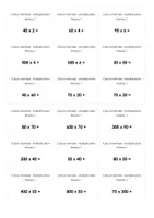 Aperçu - Cartes d'exercices - Arithmétique mentale - Multiplication - Fiches - Page de couverture