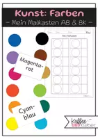 Vorschau - Arbeitsblätter - Kunst: Malkasten / Farbkasten - AB und Tafelmaterial - Deckblatt