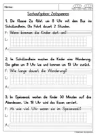 Vorschau - Arbeitsblätter - Sachaufgaben Zeitspannen Mathe 2.Klasse - Seite 2
