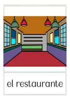 Aperçu - Présentation / Support pour le tableau - en el restaurante / la comida Espagnol flash cards - Page 3
