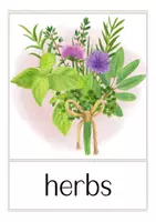 Aperçu - Présentation / Support pour le tableau - herbs flash cards English / Anglais / food - Page 2