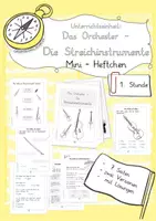 Vorschau - Arbeitsblätter - Das Orchester - Die Streichinstrumente Mini-Heftchen Musik Grundschule - Deckblatt