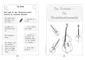Vorschau - Arbeitsblätter - Das Orchester - Die Streichinstrumente Mini-Heftchen Musik Grundschule - Seite 2