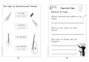 Vorschau - Arbeitsblätter - Das Orchester - Die Streichinstrumente Mini-Heftchen Musik Grundschule - Seite 3