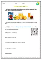 Vorschau - Arbeitsblätter - The Effects of Sugar - Healthy Lifestyle and Statistics - Deckblatt