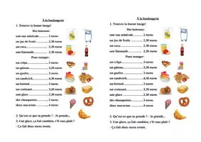 Vorschau - Stundenentwürfe - 45 min: À la boulangerie - vocabulaire et un dialogue - Deckblatt
