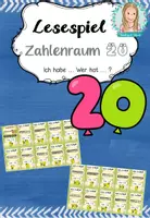 Vorschau - Spiele - Zahlenraum 20 Lesespiel "Ich habe ... Wer hat ...?" (Klasse 1) - Deckblatt