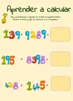 Aperçu - Jeux - Feuille de travail - apprendre l'arithmétique avec des tâches simples - Page de couverture