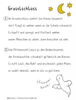Vorschau - Stundenentwürfe - Gedichtvertonung Gruselschloss, Textvertonung, Wörter vertonen, Musik Praxis - Seite 1
