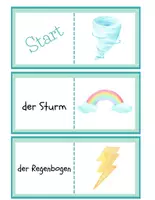 Vorschau - Spiele - Domino / Lesespiel zum Thema Wetter - Seite 1