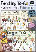 Vista previa - Manualidades / Dibujos para colorear - Karneval / Fasching / Fastnacht To-Go - Freebie - Portada
