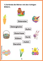 Vorschau - Arbeitsblätter - Mein Osterbuch - Spielerische Leseförderung - Seite 1